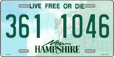 NH license plate 3611046