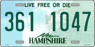 NH license plate 3611047