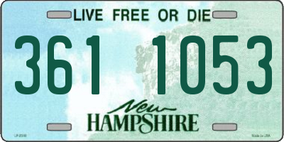 NH license plate 3611053