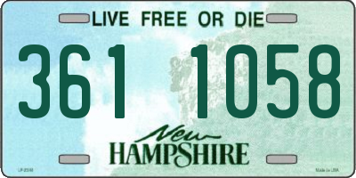 NH license plate 3611058