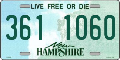 NH license plate 3611060