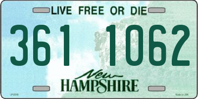 NH license plate 3611062