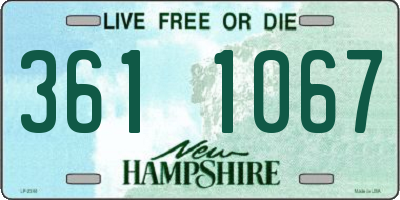NH license plate 3611067