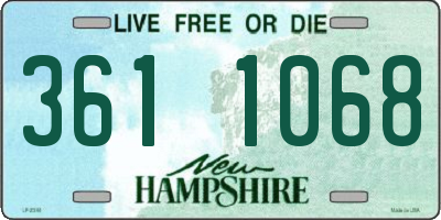 NH license plate 3611068