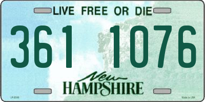 NH license plate 3611076