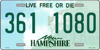 NH license plate 3611080