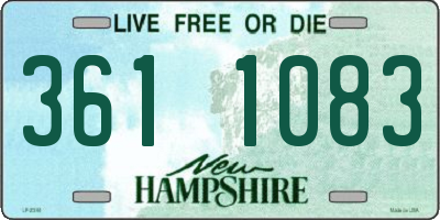 NH license plate 3611083