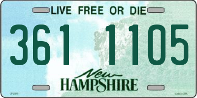 NH license plate 3611105