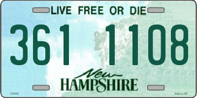 NH license plate 3611108