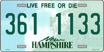 NH license plate 3611133
