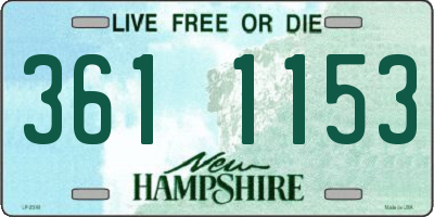 NH license plate 3611153