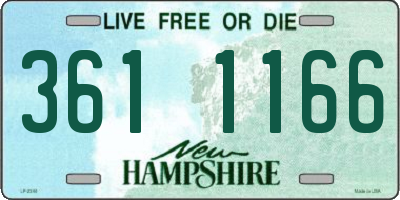 NH license plate 3611166