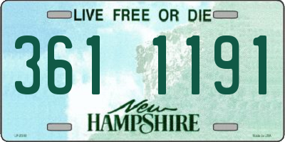 NH license plate 3611191