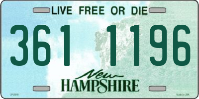 NH license plate 3611196