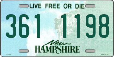 NH license plate 3611198