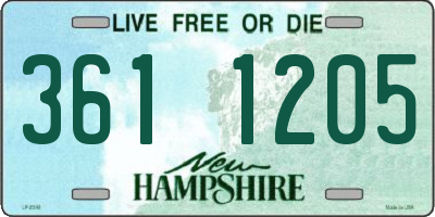 NH license plate 3611205