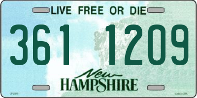 NH license plate 3611209