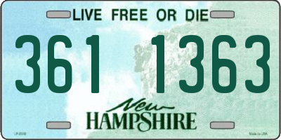 NH license plate 3611363