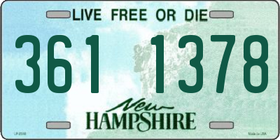 NH license plate 3611378