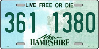 NH license plate 3611380