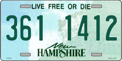 NH license plate 3611412