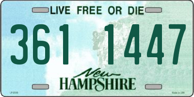NH license plate 3611447