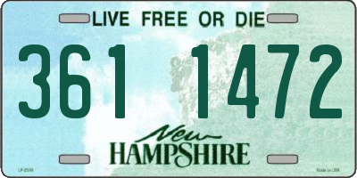 NH license plate 3611472