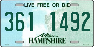 NH license plate 3611492