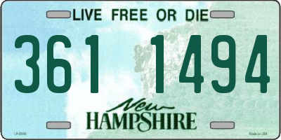 NH license plate 3611494