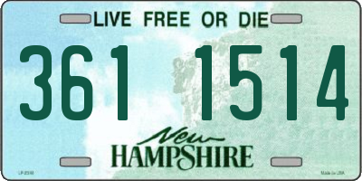NH license plate 3611514