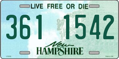 NH license plate 3611542