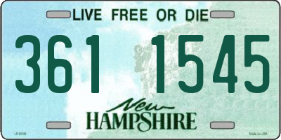 NH license plate 3611545