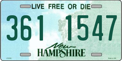 NH license plate 3611547