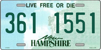 NH license plate 3611551