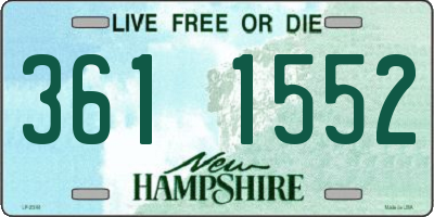 NH license plate 3611552