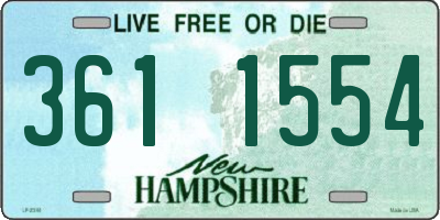 NH license plate 3611554