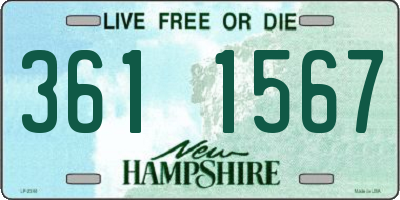 NH license plate 3611567
