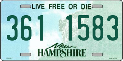NH license plate 3611583