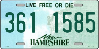 NH license plate 3611585