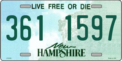 NH license plate 3611597