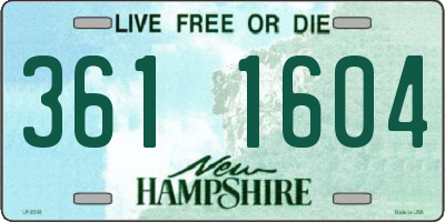 NH license plate 3611604