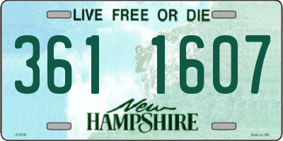 NH license plate 3611607