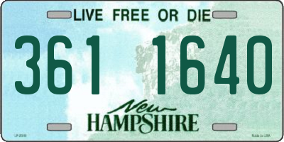NH license plate 3611640