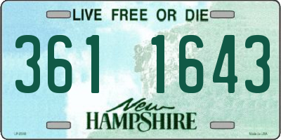 NH license plate 3611643
