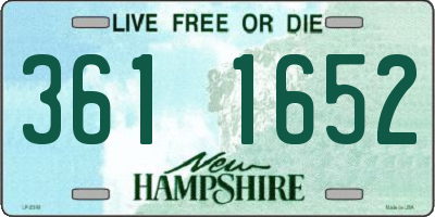 NH license plate 3611652