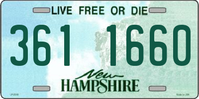 NH license plate 3611660