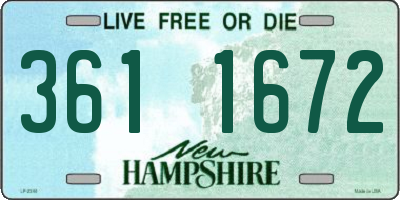 NH license plate 3611672