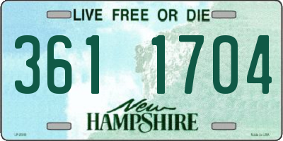 NH license plate 3611704