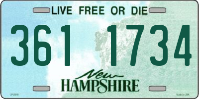 NH license plate 3611734