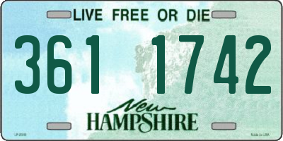 NH license plate 3611742